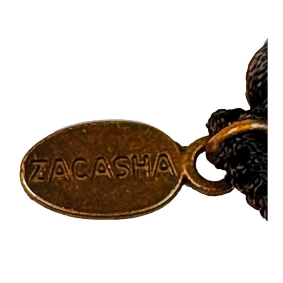 Zacasha Hamsa Hand & Amber Glass Bead Bracelet Hand Knotted Silk Cord Protection - Picture 3 of 10